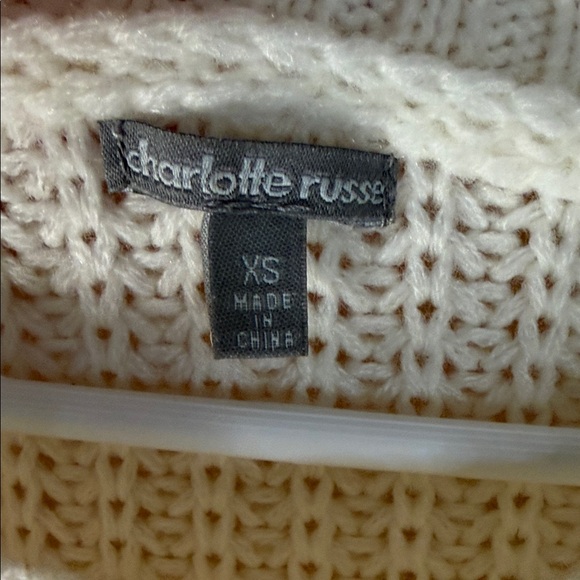 Charlotte Russe Chevron Colorblock Crew Sweater - Cream, Taupe & Mauve - Picture 2 of 6